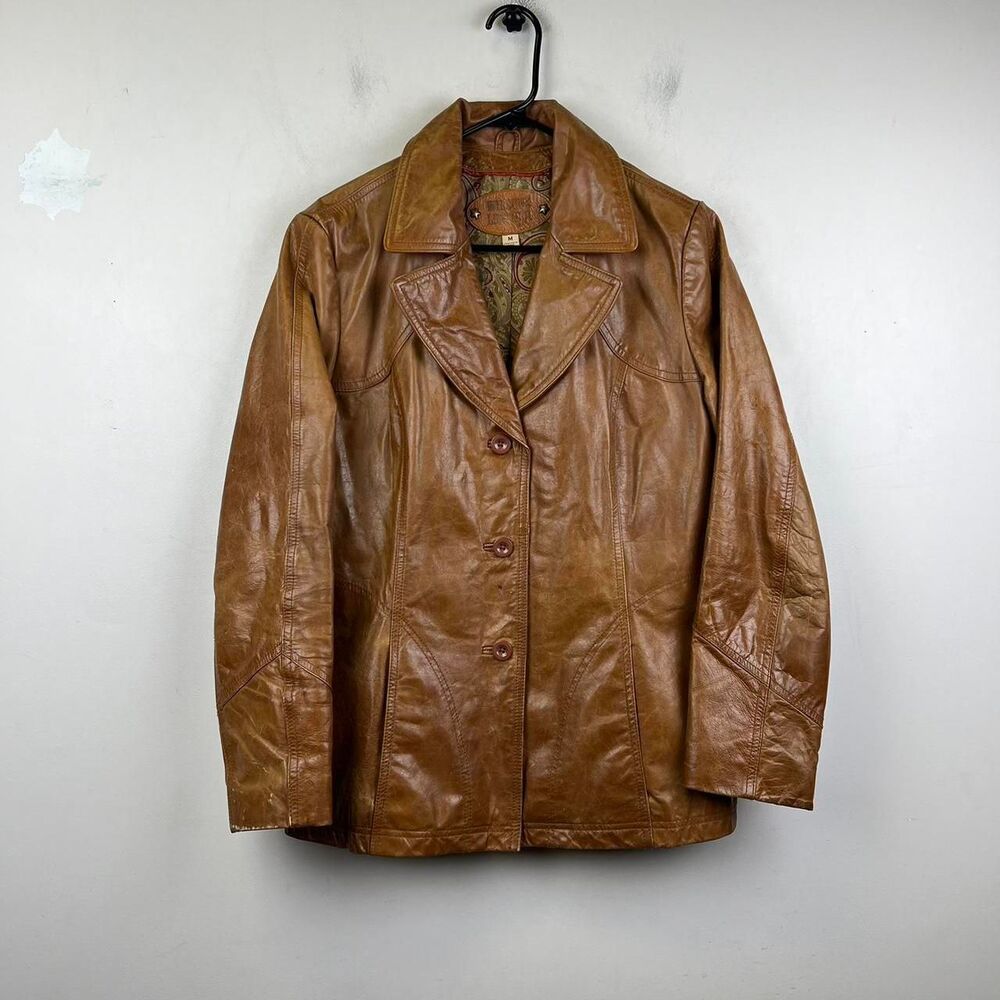 Wilsons Leather Women’s Brown Blazer Jacket Size M